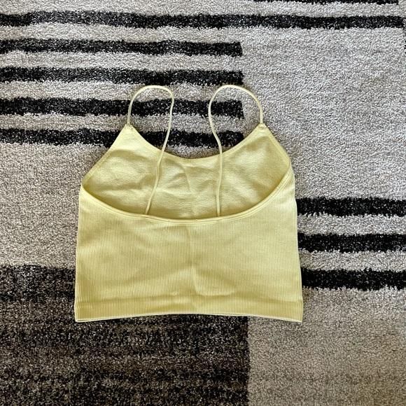 Yellow Cropped Tank Top - Picture 2 of 2